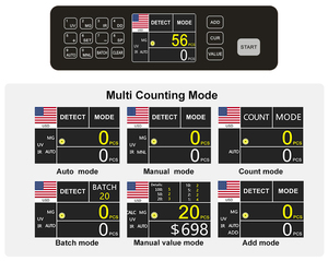 Équipement bancaire portable Arrêt de démarrage automatique et effacement du compteur de factures avec compteur d'argent UV MG IR avec auto-examen par lots - Product Image 5