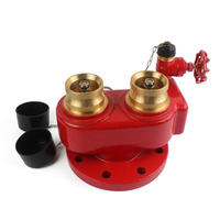 Vanne d'entrée à double sortie CA Fire, distributeur d'eau incendie en laiton rouge et fonte, certifié ISO, système de protection incendie durable