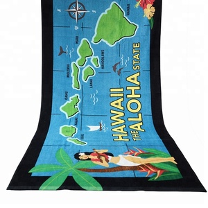 Écologique serviette 100 coton cabana beach serviette dimensions 75*150 cm logo personnalisé velours <span class=keywords><strong>tissu</strong></span> - Product Image 1