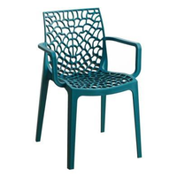 Chaise d'extérieur ajourée pour adulte, avec dossier, moderne et minimaliste, empilable, en plastique épaissi, pour la maison et les loisirs, Chine