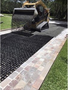 Durchlässige Pflasters teine Kies-, Gras-und Kies auffahrt system, ineinandergreifende Fertiger Kies gitter Schwarzer HDPE-Schuppen boden zum Parken, Garten - Product Image 2