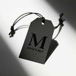 Etiquetas colgantes de papel reciclado personalizadas, etiquetas colgantes con logotipo impreso para ropa de lujo, etiquetas colgantes para ropa con cuerda y alfiler - Product Image 2