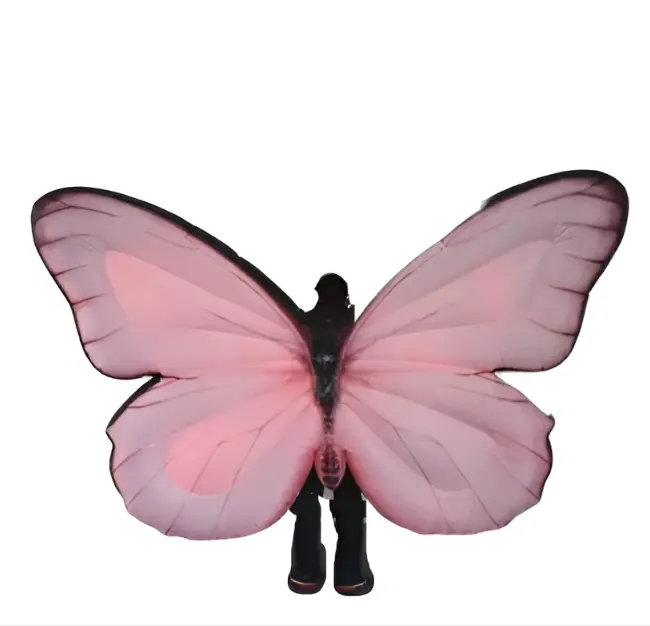 Costume de spectacle de fête défilé événement papillon robe gonflable ailes portables costume