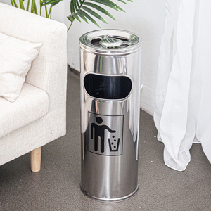 Công Suất Lớn Hình Bầu Dục Thương Mại Thùng Rác Có Thể Sáng Tạo Khách Sạn Phân Loại Bao Phủ Thép Không Gỉ Chất Thải Thùng Cho Hội Trường Sử Dụng - Product Image 2