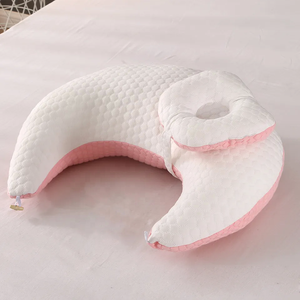 Coussin d'allaitement JYM réglable en forme <span class=keywords><strong>de</strong></span> U, en <span class=keywords><strong>coton</strong></span> et bambou tissé, respirant, portable, pour soutien allaitement, vente en gros - Product Image 2