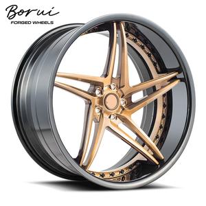 Roues forgées Borui 5x112 5x120 5x114.3 5x1143 17 <span class=keywords><strong>18</strong></span> 19 20 21 22 23 24 <span class=keywords><strong>pouces</strong></span> jante de voiture pour E90 F30 W464 personnaliser les roues de voitures - Product Image 2