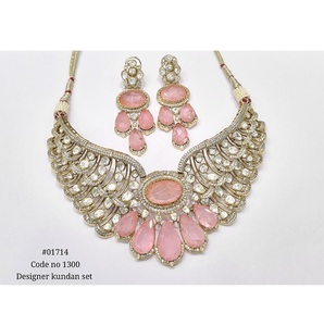 Collier élégant en Kundan, design 01714, bijoux ethniques traditionnels pour mariage, fête et tenue de mariée - Product Image 1