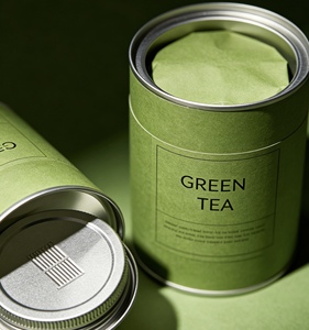 Premium Paper <b>Canister</b> with Lid for Coffee & Loose <b>Tea</b> - Product Image 2