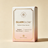 Boîte d'emballage cosmétique personnalisée imprimée, boîte pliante en carton estampée à l'or pour ensemble de sérum de soin de la peau