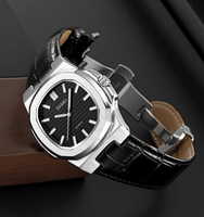 Montre-bracelet à quartz octogonale de luxe SKMEI 2512 pour homme, idéale pour les occasions professionnelles et habillées, étanche 30M, texture élégante et polie pour homme