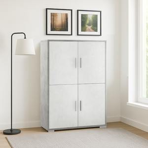 ARMARIO DOBLE MODULAR, 108X41 CM, H. 161, CEMENTO Y ÓXIDO BLANCO - Product Image 1