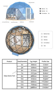 Dôme géodésique transparent pour 1 à 2 personnes, tente, concert ou cinéma ou événement sportif, éco-resort, maison en verre - Product Image 6