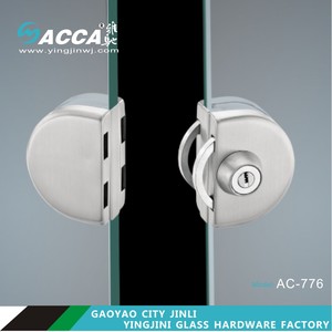 AC-L776 commercial <span class=keywords><strong>Double</strong></span> porte en <span class=keywords><strong>verre</strong></span> Serrure centrale Serrure de porte coulissante en <span class=keywords><strong>verre</strong></span> sans cadre Serrure de <span class=keywords><strong>verre</strong></span> à mur - Product Image 5