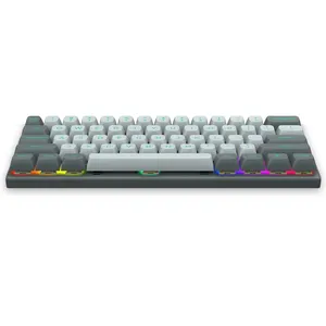 Keyboard keycaps Double-shot 60% RGB, kompatibel dengan tingkat pelaporan 8K, Keyboard Gaming sakelar magnetik