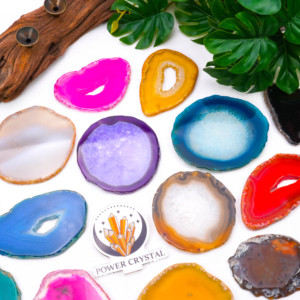 Tự nhiên <span class=keywords><strong>Agate</strong></span> Slice phụ kiện cho mặt dây chuyền vòng cổ đầy màu sắc gió kêu vang không thường xuyên đá quý Thủ công mỹ nghệ bán buôn pha lê <span class=keywords><strong>Agate</strong></span> Slice - Product Image 3