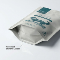 YOUYI Sac de 2,5 kg pour aliments pour chiens avec fenêtre, fermeture éclair refermable, pochette verticale, personnalisable OEM, qualité alimentaire supérieure