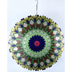 OEM y ODM: Molinillo de Viento Metálico de 12 Pulgadas con Acabado Antiguo, Logotipo Personalizado, Diseño Floral Colorido para Decoración de Jardín y Uso en Exteriores - Product Image 6
