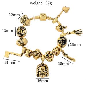 Bracelet à breloques et perles pour <span class=keywords><strong>homme</strong></span>, motif masque de squelette main fantôme, <span class=keywords><strong>Black</strong></span> <span class=keywords><strong>Friday</strong></span> - Product Image 6