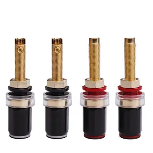 Gold Plated Pure Copper Phono Amplifier Terminal Audio Speaker Cable Connector plug Terminal Binding Post