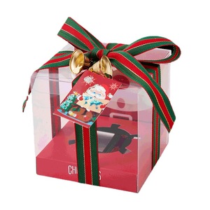 Waterproof and Durable Christmas PVC Transparent Hand-held Gift Box for Christmas Apple Chocolate Cake Packing Gift Box