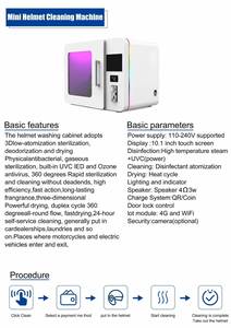 2026 304 SS Dual Helmet Shoe Disinfector UVC Ozone <b>Mini</b> Small Commercial Automatic Intelligent Clean Dry <b>Wash</b> Vending <b>Machine</b> - Product Image 4