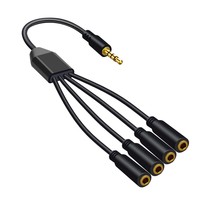 30cm 3.5mm (1/8 ') TRRS 4 pôles/3 anneaux mâle femelle 3.5mm TRRS 4 pôles/3 anneaux câble audio stéréo pour téléphones mobiles haut-parleurs en PVC