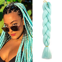 Estensioni per capelli sintetiche africane Deep Wave Dreadlocks per donna, trecce lunghe a tinta unita, resistenti alle alte temperature, a trama singola