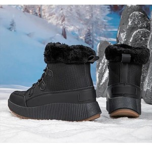 Chaussures d'extérieur en coton à tige haute, <span class=keywords><strong>bottes</strong></span> d'<span class=keywords><strong>hiver</strong></span> confortables, <span class=keywords><strong>bottes</strong></span> de chasse au canard en fourrure, design à semelle épaisse. - Product Image 4
