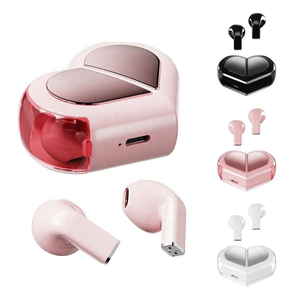 Écouteurs sans fil TWS intra-auriculaires de haute qualité avec réduction de bruit et étui de charge, écouteurs Bluetooth tendance en forme de cœur - Product Image 2