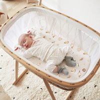 Matelas pour bébé nouveau-né en jersey de coton biologique 100% imprimé sur mesure, couleur unie, motif floral, doux, lisse, anti-boulochage, 32"*16"