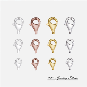 S925 Sterling <span class=keywords><strong>Silver</strong></span> Phụ Kiện 18K Vàng Mạ Tôm Hùm <span class=keywords><strong>Clasp</strong></span> Mùa Xuân <span class=keywords><strong>Clasp</strong></span> Vòng Cổ Vòng Đeo Tay Khóa Các Bộ Phận Bán Buôn Giá - Product Image 4