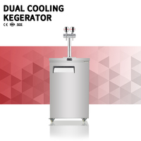 Fuyong Fût de bière en acier inoxydable 4 Fûts US Sac à dos Refroidisseur de bière avec 2-4 robinets Distributeur de boissons Kegerator