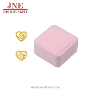 En los pendientes de viento 18K 24K chapado en oro Corazón de amor y florecido tienen temperamento fresco y personalidad coreana <span class=keywords><strong>Wild</strong></span> Net Red - Product Image 6