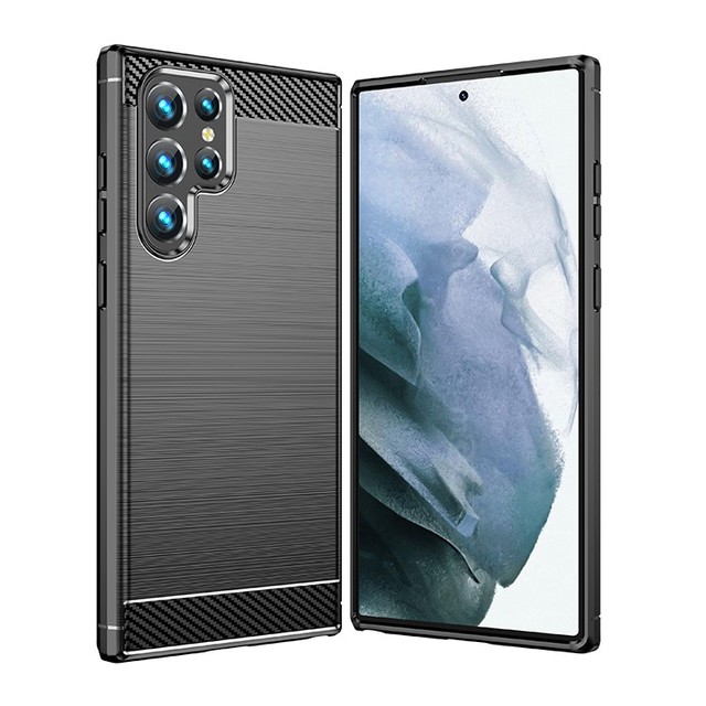 Soft TPU Matte Case A16 A06 A36 A17 A07 A27 Luxury Phone Cover Shockproof Carbon Fiber Cases for Samsung Galaxy S25 Ultra S26