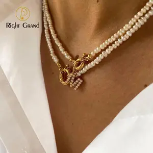 Женское ожерелье с жемчугом