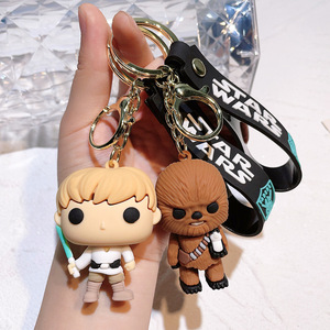 Porte-clés <span class=keywords><strong>Star</strong></span> <span class=keywords><strong>Wars</strong></span> en gros, articles Mandalorian, porte-clés Baby Yoda Stormtrooper Chuba, pendentif pour machine à poupées - Product Image 4