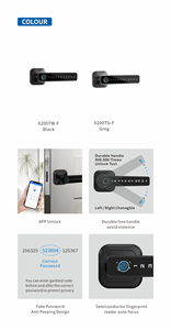 Hune Wifi ứng dụng điện thoại thông minh vân tay kỹ thuật số công nghệ điện tử Keyless cửa khóa xi lanh xử lý khóa - Product Image 5