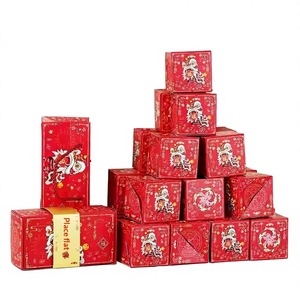 Caja <span class=keywords><strong>de</strong></span> Regalo Personalizable Sorpresa, Caja Roja Festiva para Cumpleaños, Caja <span class=keywords><strong>de</strong></span> Regalo Plegable Creativa con un Toque <span class=keywords><strong>de</strong></span> Ceremonia - Product Image 1