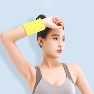 コットン吸湿発散性サッカーテニス冬スポーツスウェットバンドリストバンド刺繍生地工場卸売カスタム女性用 - Product Image 6