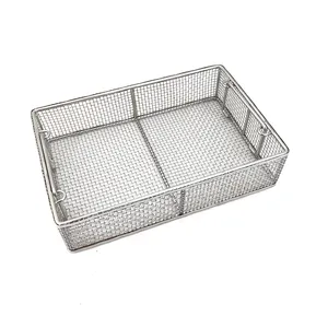 BEILANG Customized 304 Rectangle Stainless Steel Storage Wire Mesh Screen Basket/Medical Sterilization Basket/Storage Baskets
