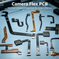 Câble flexible FPC personnalisé pour caméra, carte PCB flexible, câble tactile LCD, assemblage SMT FPC en cuivre roulé pour téléphone portable et tablette