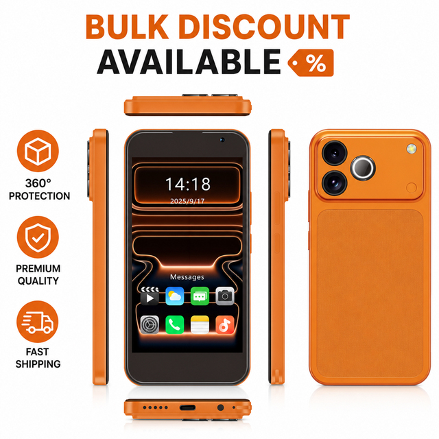 Mini Pocket Phone I17 Pro Max Android System Dual Sim Smart Phone Celulares Téléphone Pas Cher 4g Mobile