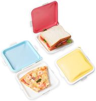 Boîte à sandwich en silicone sans BPA avec fermeture à clipser, réutilisable pour le déjeuner