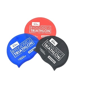 Bonnet de bain en silicone unisexe avec logo personnalisé, imperméable, en latex - Product Image 5