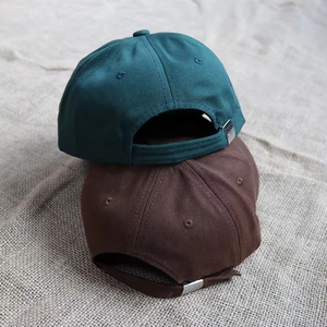 Casquette de baseball vintage unisexe en coton non structurée à 6 panneaux de couleur unie avec logo brodé 3D personnalisé de haute qualité - Product Image 5