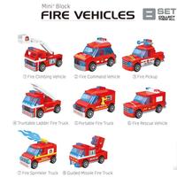 Mini-véhicule de construction en blocs, jouet de collection, série d'assemblage DIY, petite voiture jouet pour enfants, cadeau promotionnel, vente en gros
