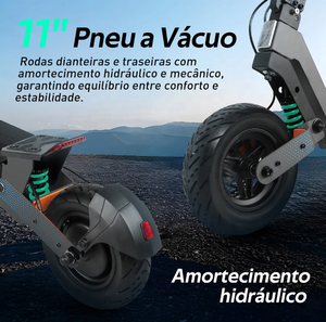 Trottinette électrique H4 2400W avec écran intelligent, vitesse maximale <span class=keywords><strong>70</strong></span> km/h, autonomie 75 km, pneus de 11 pouces, batterie au lithium, entrepôt Brésil - Product Image 4