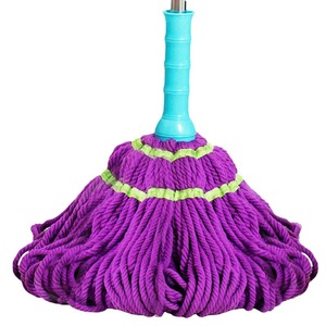 Rotating <b>Mop</b> With Replaceable Head Round Shape Self Wringing For Wet And Dry Cleaning Household Use - Product Image 5