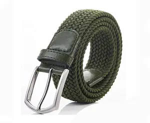 Belt Men Braided Fashion Man Stretch Elastic Braided Knitted Belt