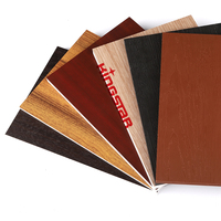 Panneau mural décoratif imperméable en mousse PVC laminée, grain de bois gris, pour la décoration de meubles